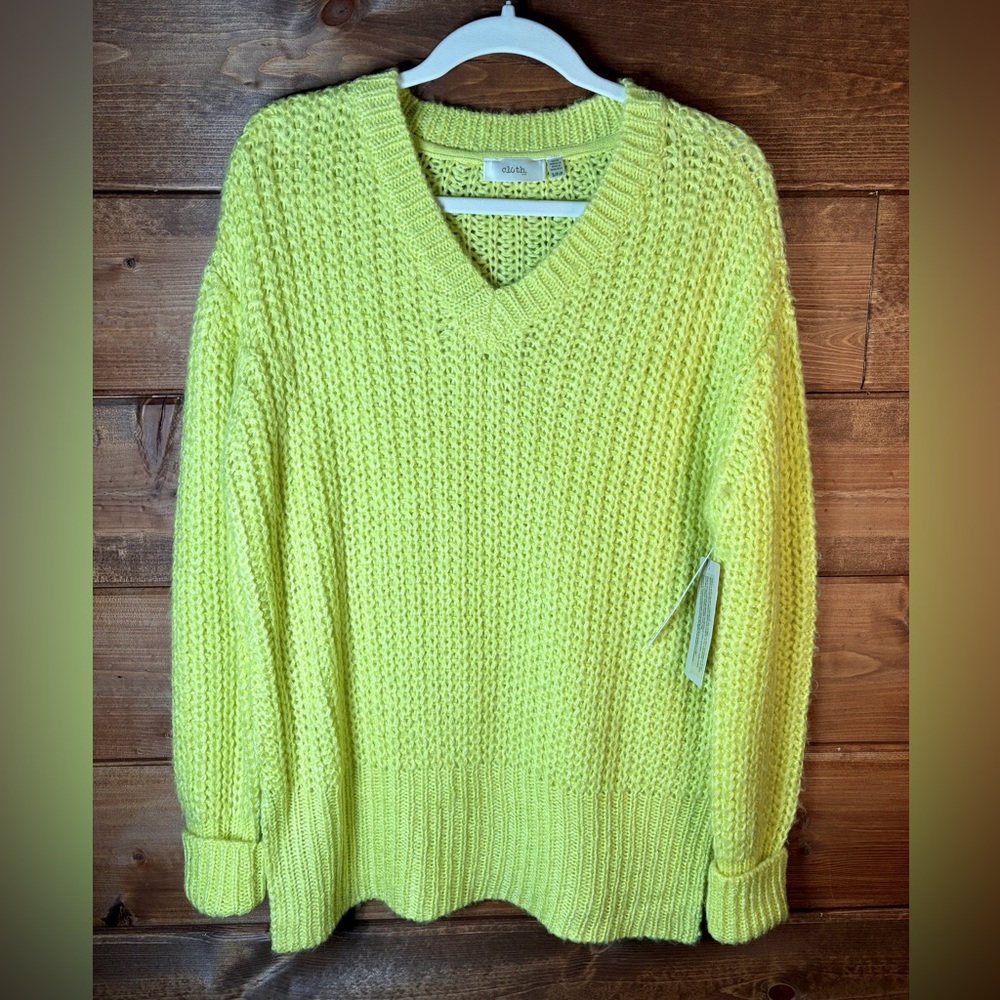Oversized Knit V-Neck Sweater